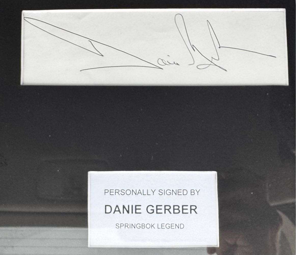 Springbok Rugby Frame Signed Danie Gerber
