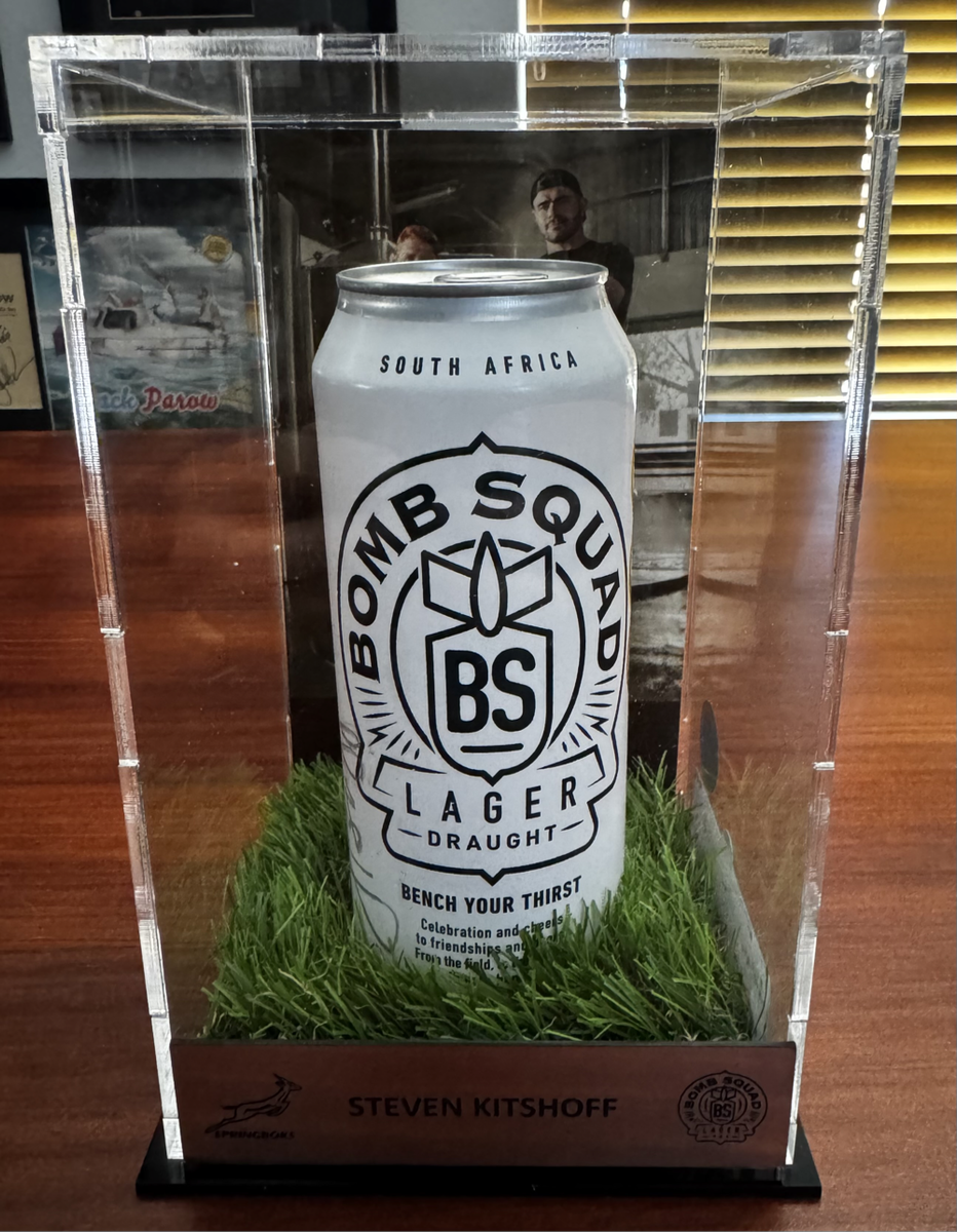 Rugby Signed Bomb Squad Boxed can Steven Kitsoff