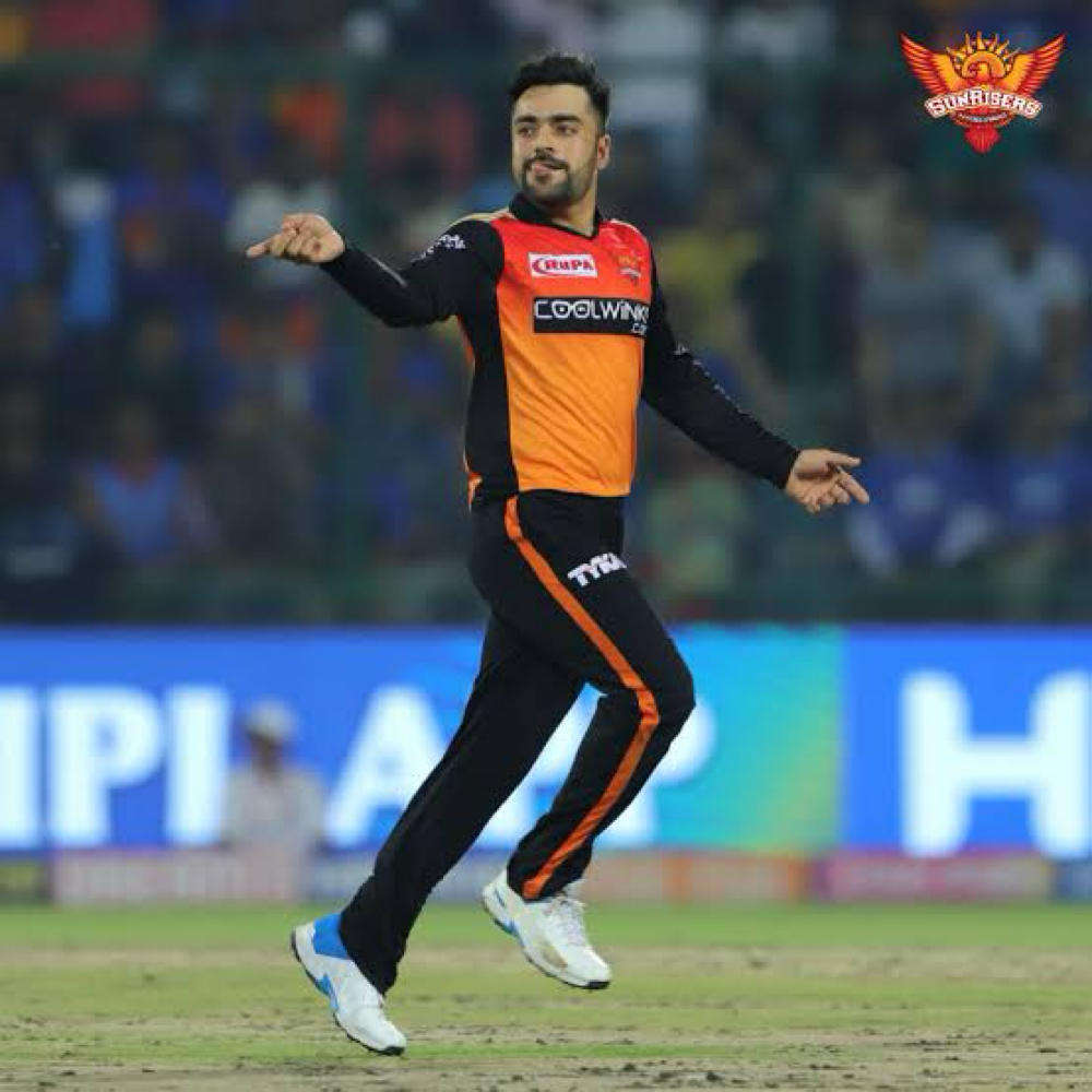 Cricket Photograph Signed by Rashid Khan