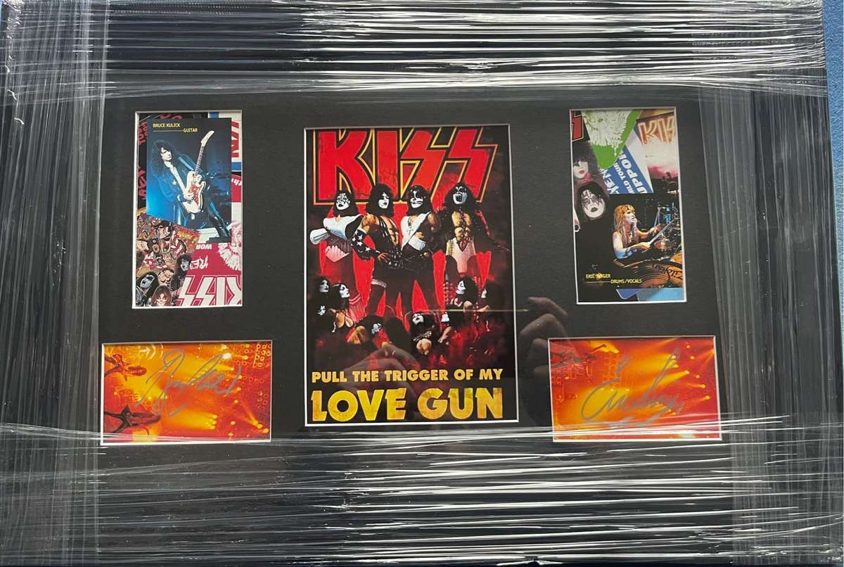 KISS Signed Frame Eric Singer and Bruce Kulnick