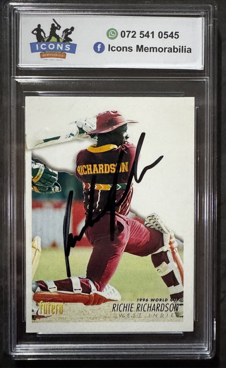 Cricket Card Signed by WI Cricket Legend Sir Richie Richardson