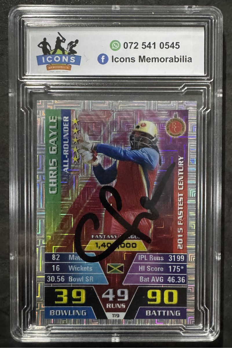 Cricket Card Signed Chris Gayle