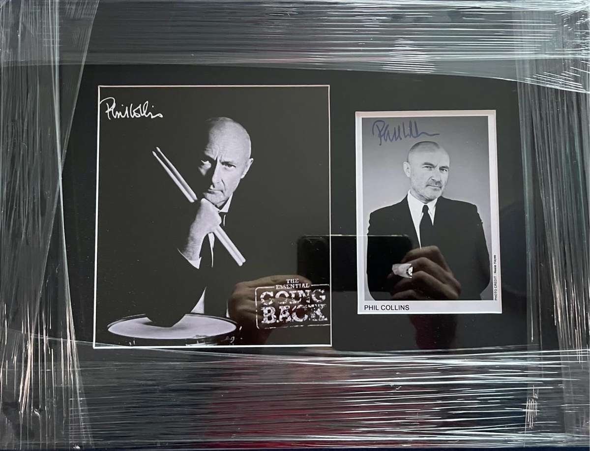 Music Frame Signed Phil Collins