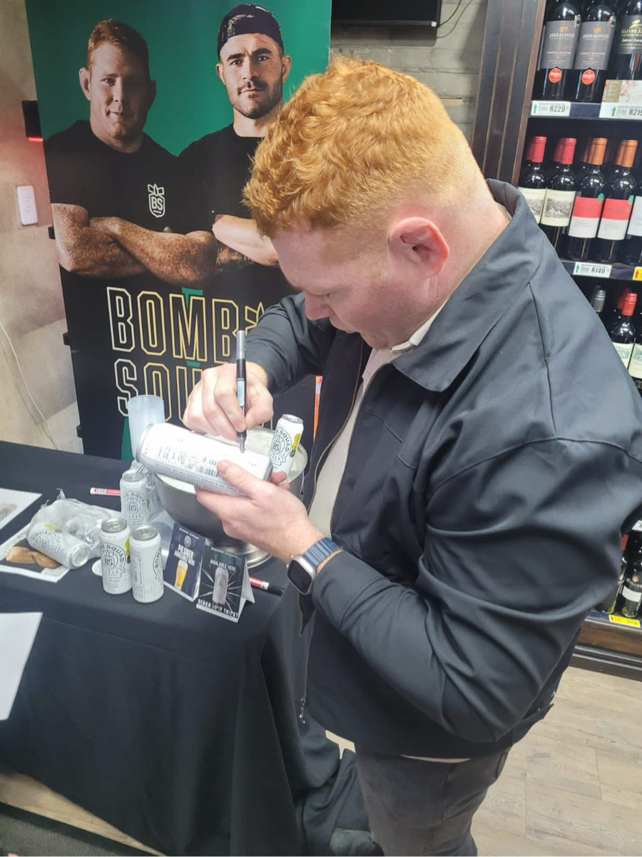 Rugby Signed Bomb Squad Boxed can Steven Kitsoff