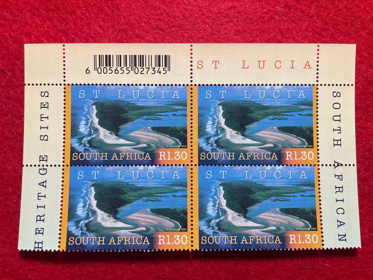 South African World Heritage Sites 3 UMM Blocks of 4