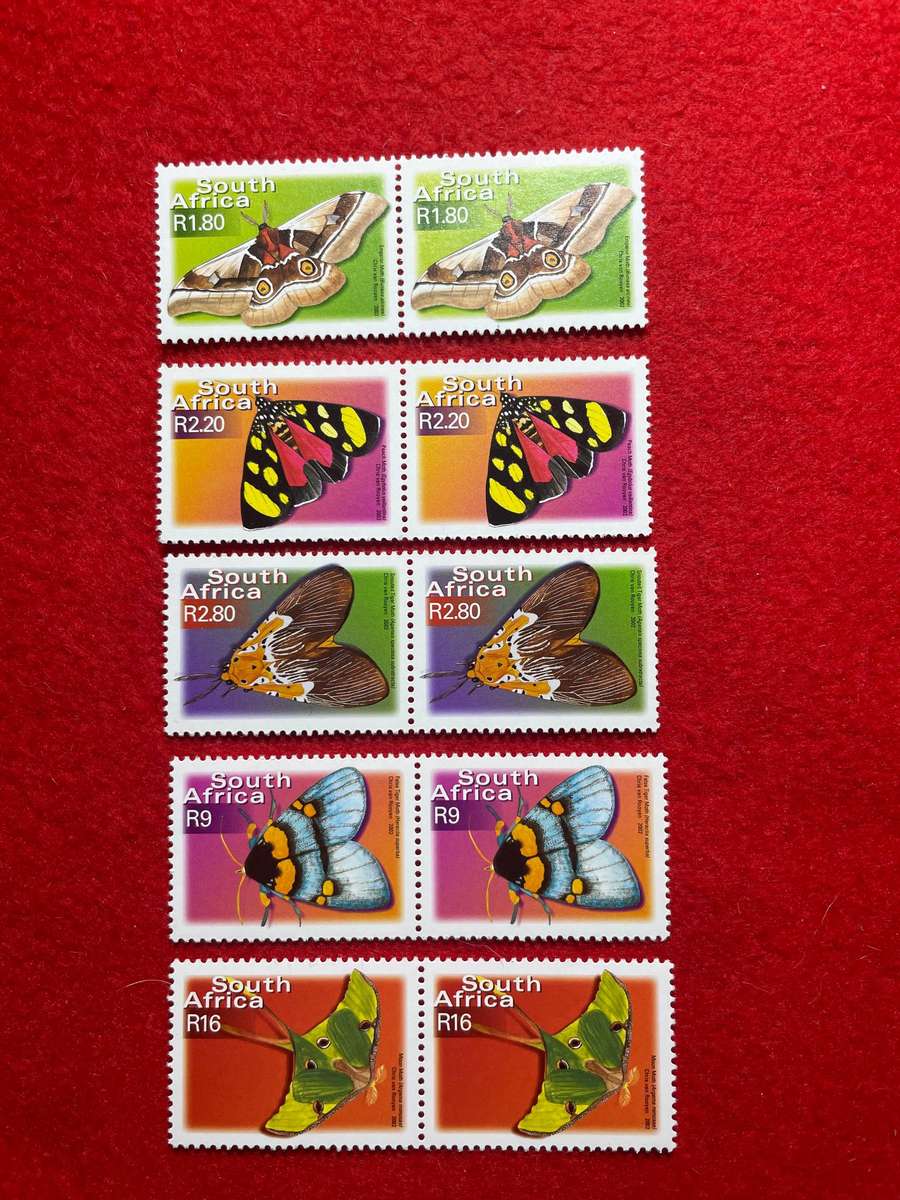 Additional Values to the Seventh Definitive Issue UMM set of 6 pairs stamps
