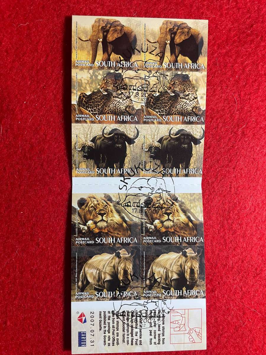 Big Five Booklet of stamps New Design Self adhesive CTO cancelled