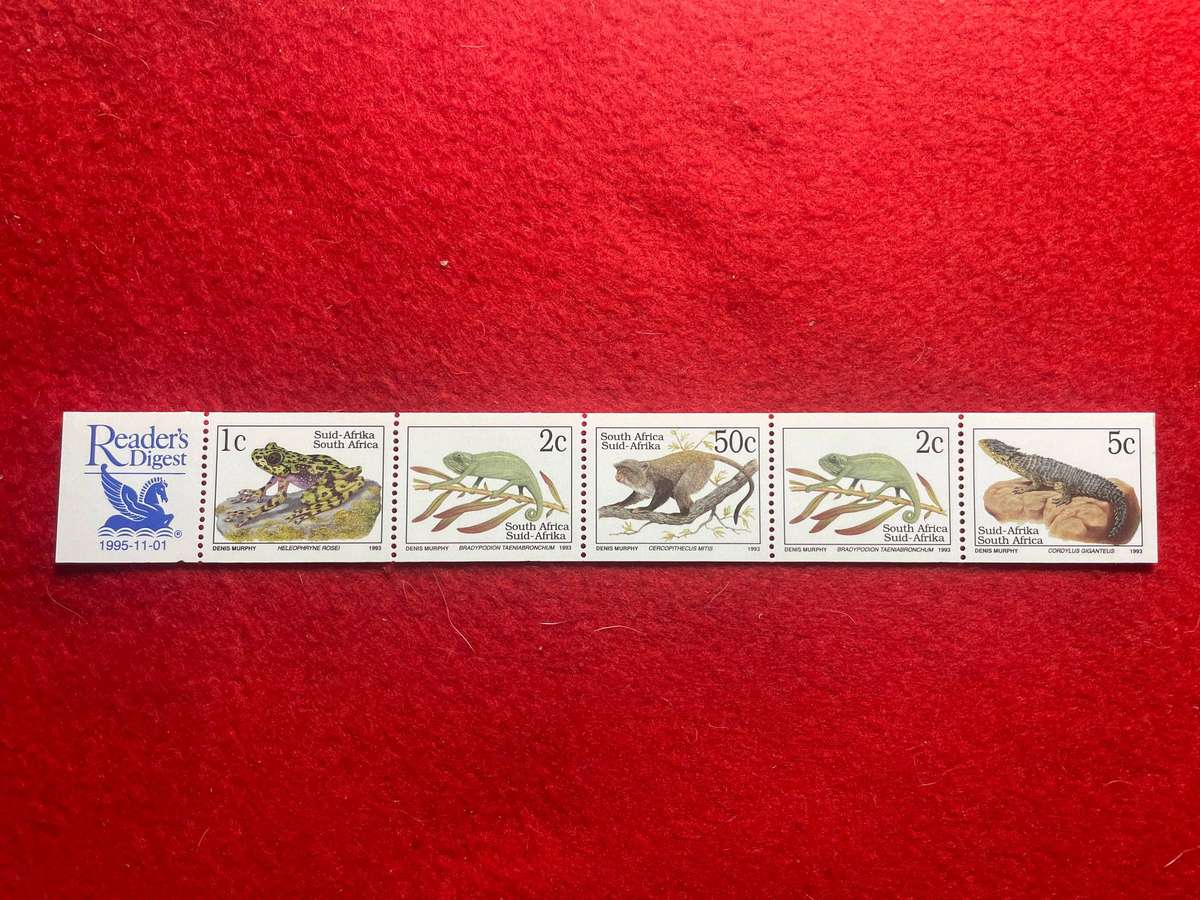 1995 Readers Digest Setenant Strip of 5 SACC 929 (Blue Logo)