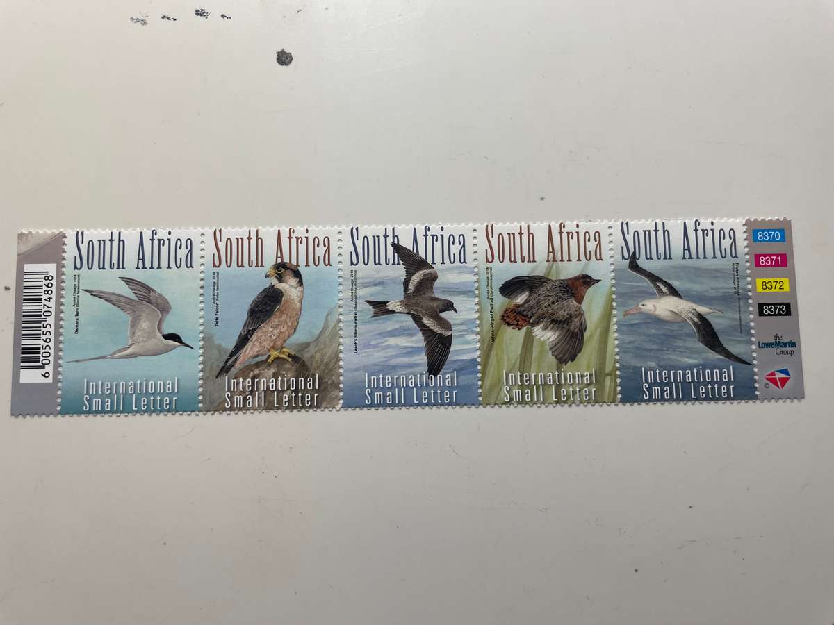 RSA 2014 Critically endangered Birds Strip of 5