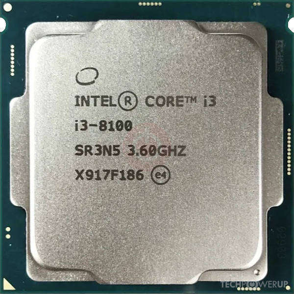 Intel 8th Gen Core i3-8100 Coffee Lake up to 3.60GHz 6MB Cache LGA 1151 65W Desktop