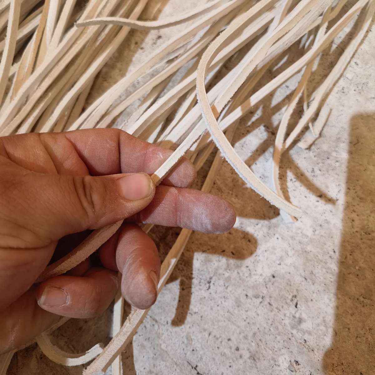 Riempie White Alum Chair Riempie (1.8m-2m) Each