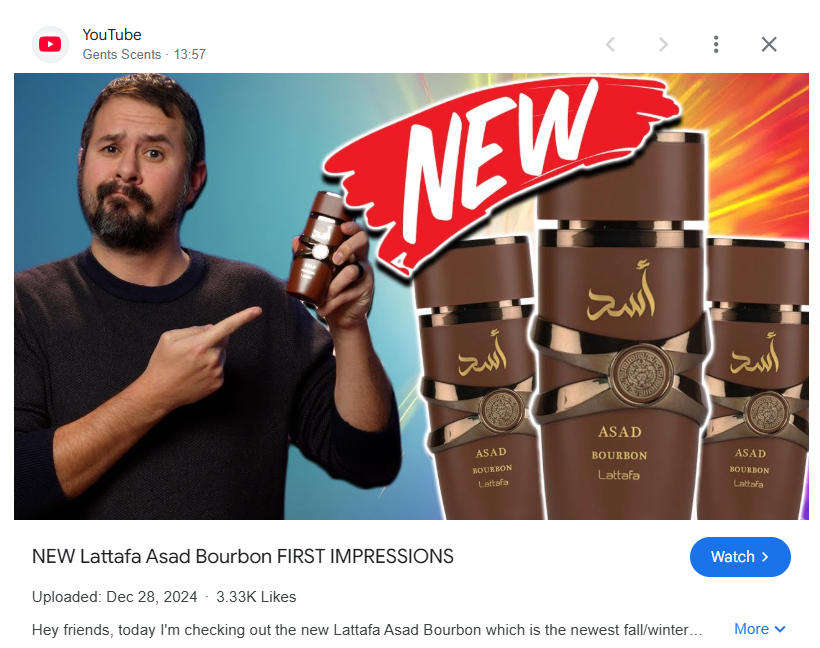 ASAD Bourbon by Lattafa 100ml - EAU DE Parfum  NEW RELEASE: Unleash the Compliments!