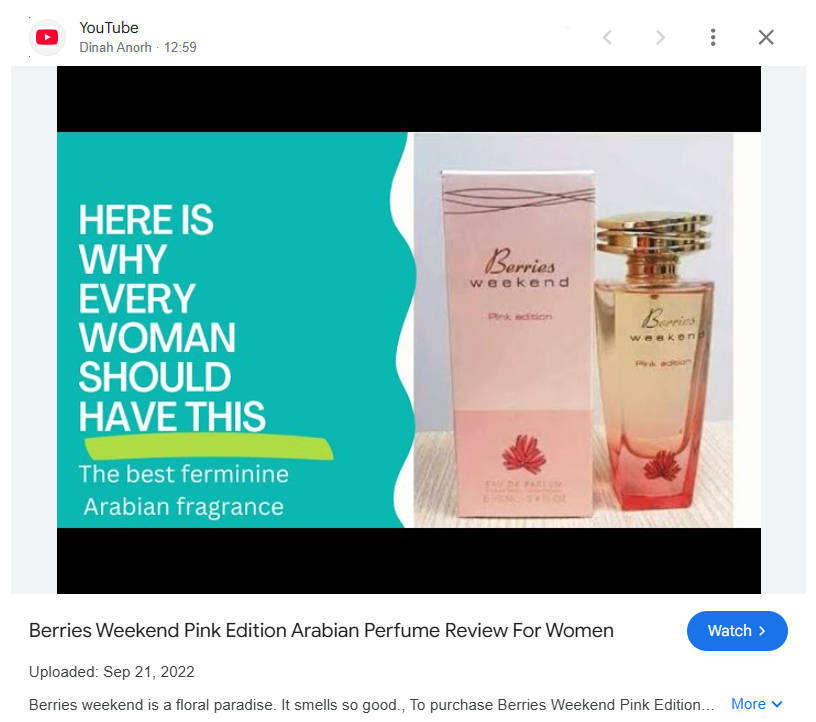 BERRIES WEEKEND PINK EDITION  Eau De Parfum - 50ml Perfume - Feminine Luxury