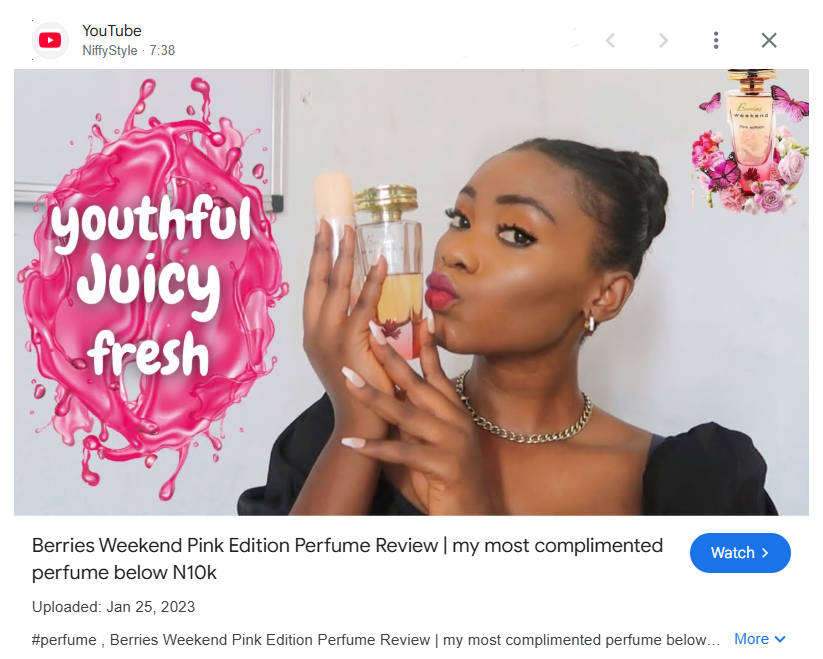 BERRIES WEEKEND PINK EDITION  Eau De Parfum - 50ml Perfume - Feminine Luxury