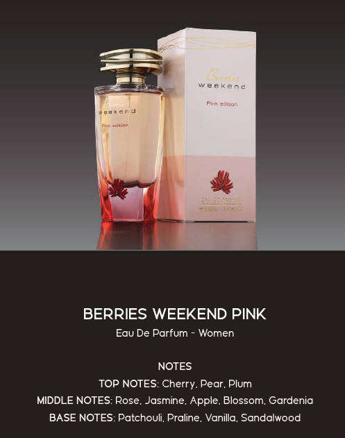 BERRIES WEEKEND PINK EDITION  Eau De Parfum - 50ml Perfume - Feminine Luxury