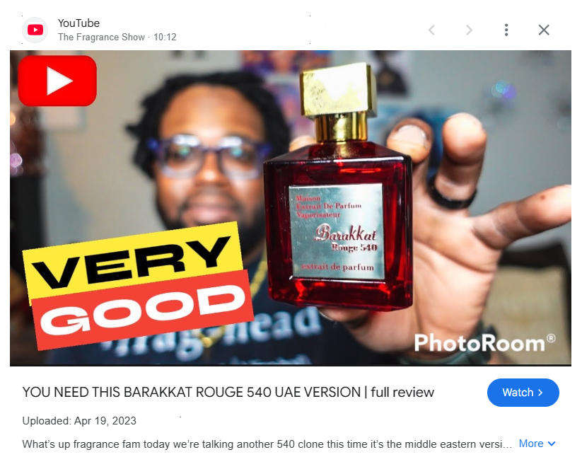 Barakkat Rouge 540 Extrait de Parfum - 100ml by Fragrance World For the REAL Modern Gentleman