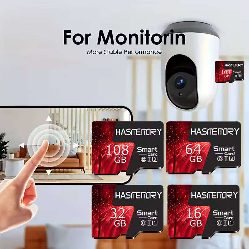 108GB Hasmemory High-Speed Micro TF Card (Micro SD plus SD Adaptor) - Perfect for Phones, Camera's