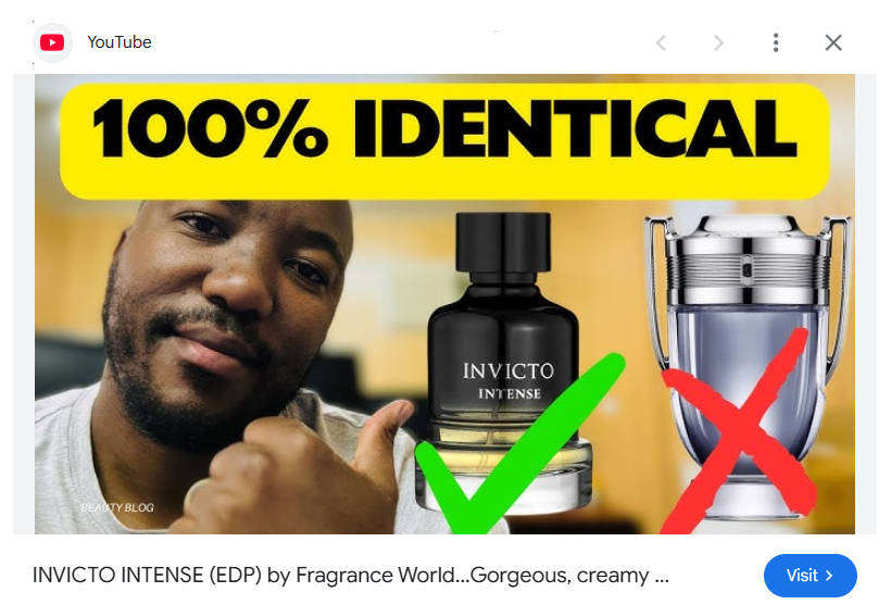 INVICTO INTENSE  by Fragrance World - The Ultimate Power Scent for Men Who Command Respect.