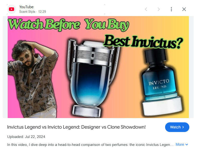 INVICTO Legend 100ml Eau De Parfum - For the man that is the LEGEND!