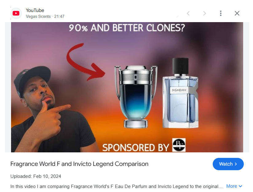 INVICTO Legend 100ml Eau De Parfum - For the man that is the LEGEND!