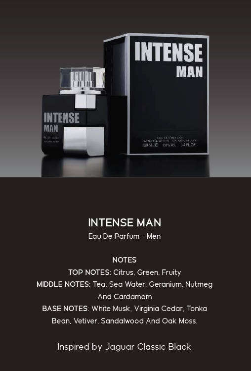 INTENSE MAN (Eau de Parfum) - by Fragrance World - 100ml For the Distinguished Man!