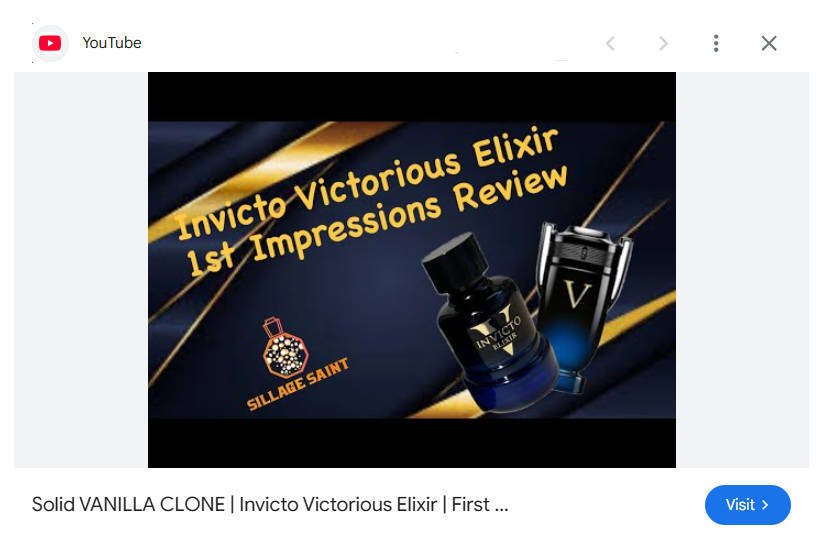 INVICTO Victorious Elixir by Fragrance World - The Scent of Victory.  (Eau de Parfum 100ml)