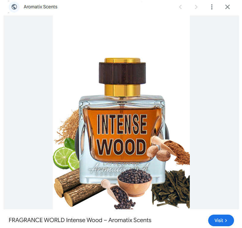 Intense Wood - Eau de Parfum by Fragrance World - A Statement of Sophistication and Strength 50ml