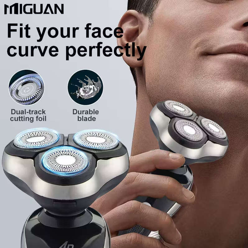 3-Blade Rotary USB Rechargeable Electric Shaver + Nose/Beard Trimmer  Excellent Value!