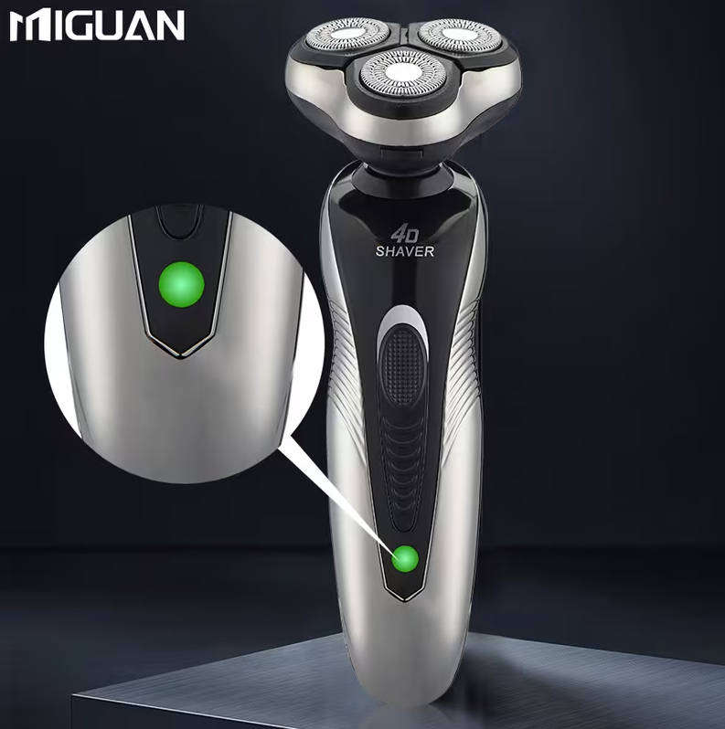 3-Blade Rotary USB Rechargeable Electric Shaver + Nose/Beard Trimmer  Excellent Value!