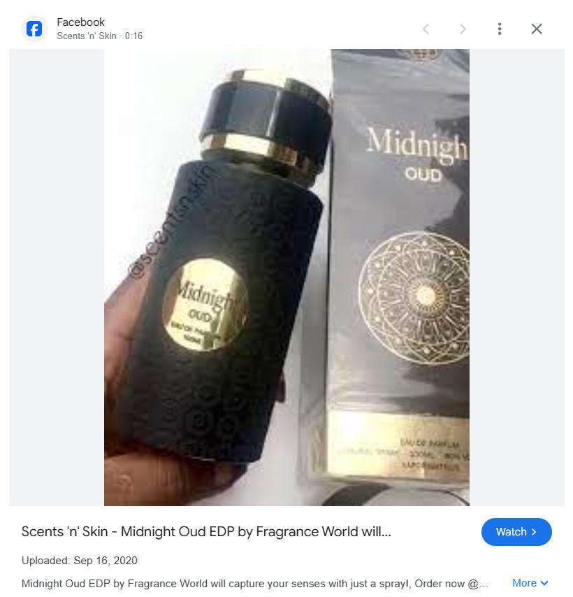 Midnight Oud - Eau De Parfum by Fragrance World For Him - 100ml
