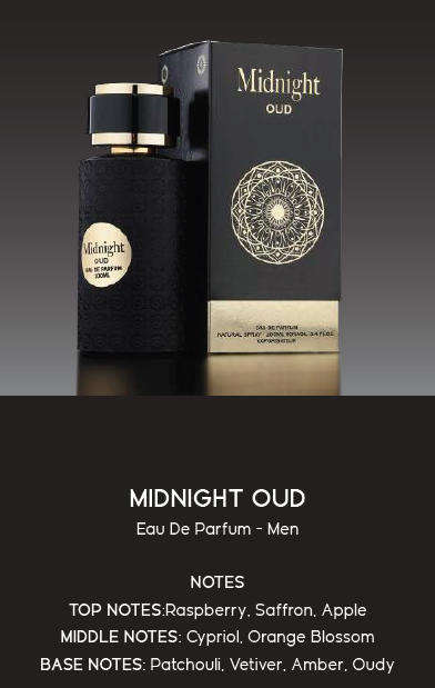 Midnight Oud - Eau De Parfum by Fragrance World For Him - 100ml