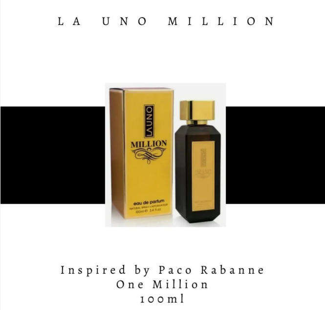 LA UNO Million - by Fragrance World Eau de Parfum 100ml - The Gold Standard Men's Fragrance