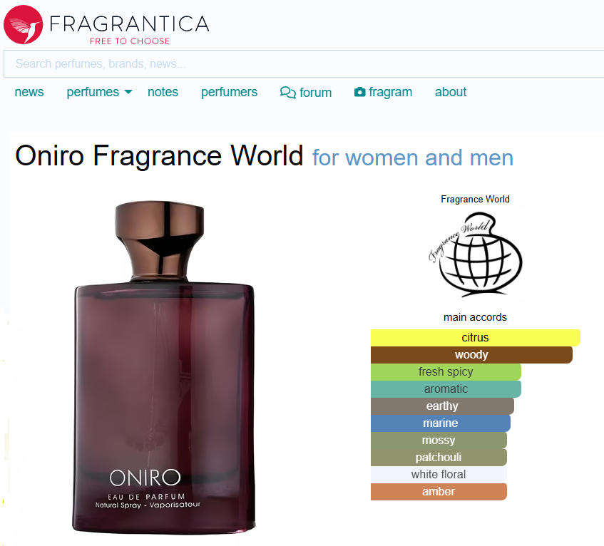 ONIRO by Fragrance World Eau de Parfum for Men - Unleash the Victory Within 50ml