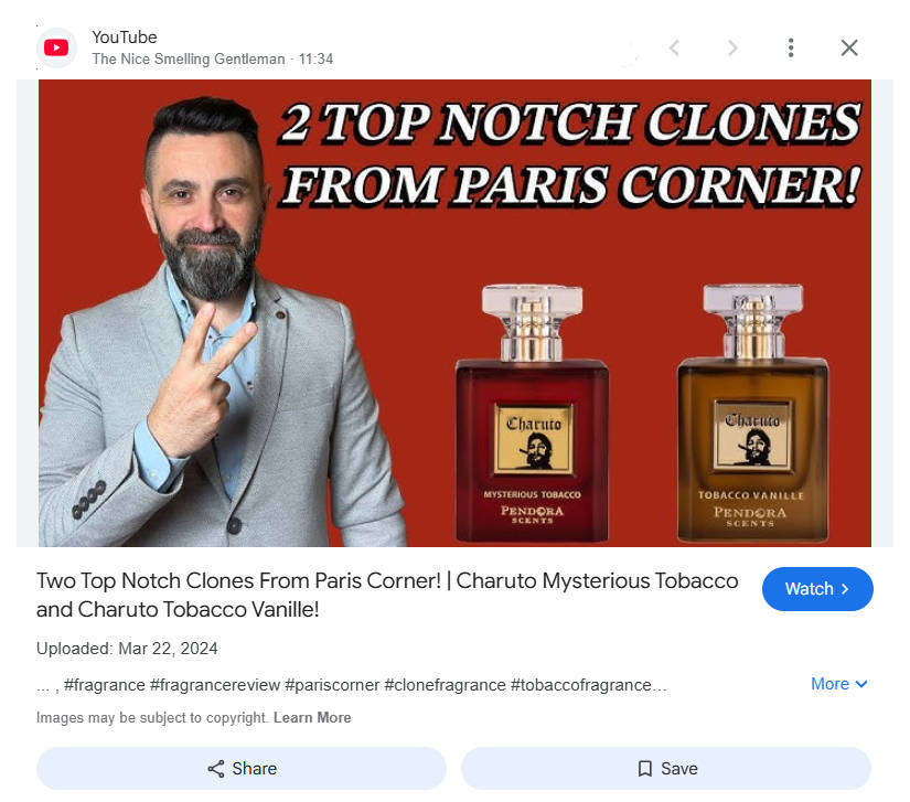 Charuto Tobacco Vanille by Paris Corner  The Modern Gentlemans Signature Scent