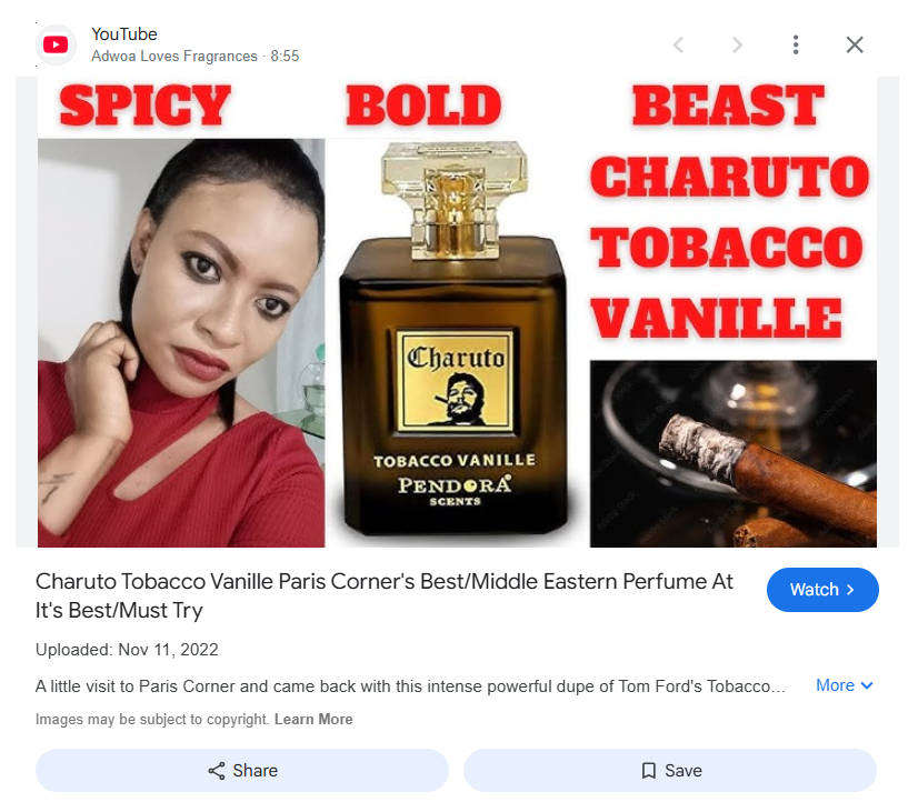 Charuto Tobacco Vanille by Paris Corner  The Modern Gentlemans Signature Scent