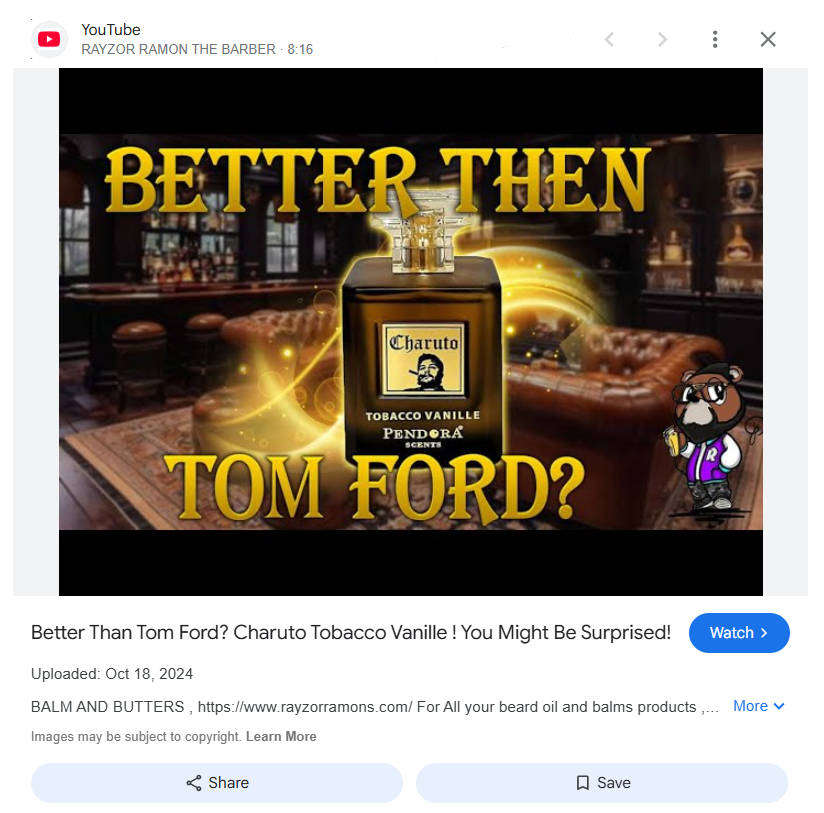 Charuto Tobacco Vanille by Paris Corner  The Modern Gentlemans Signature Scent