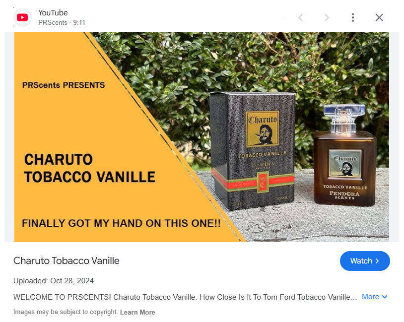 Charuto Tobacco Vanille by Paris Corner  The Modern Gentlemans Signature Scent