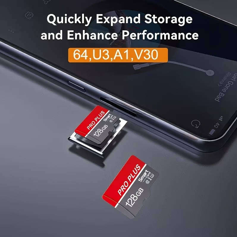 128GB PRO Plus High-Speed Micro TF Memory Card (Micro SD) - Perfect for Phones, Camera's etc.