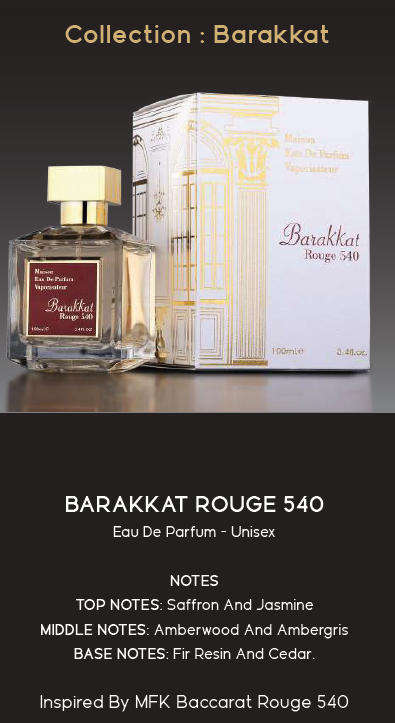 Barakkat Rouge 540 Eau de Parfum  100ml Unisex | By Fragrance World - Limited Stock & Long Lasting