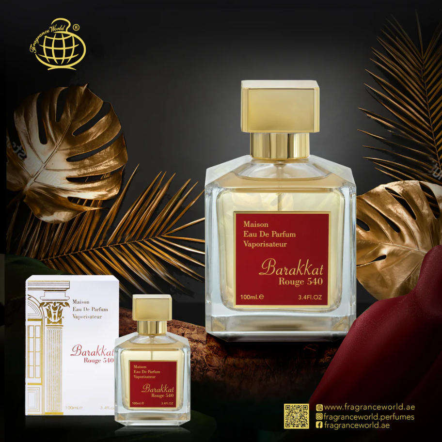 Barakkat Rouge 540 Eau de Parfum  100ml Unisex | By Fragrance World - Limited Stock & Long Lasting