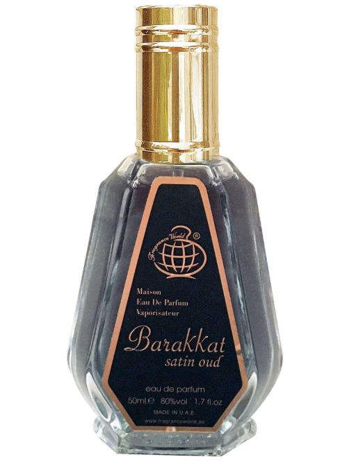 Barakkat Satin Oud by Fragrance World - Eau de Parfum for Men (Unisex) 50ml