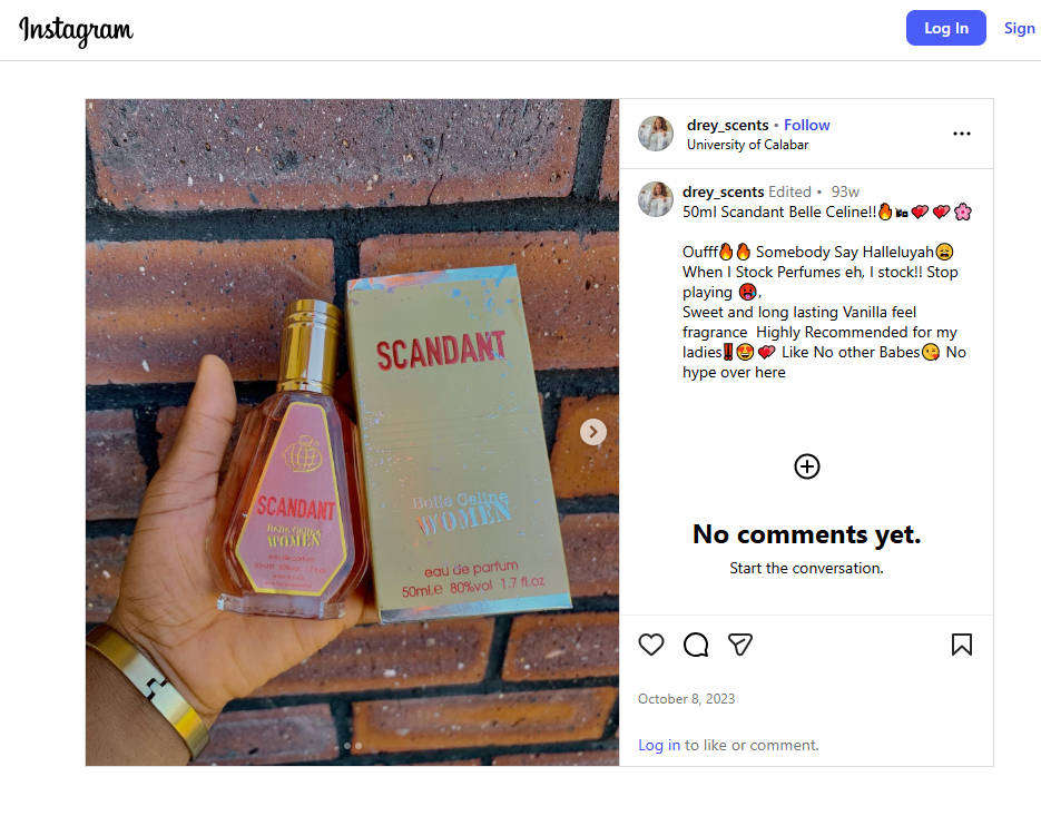 Scandant Belle Celine WOMAN  (Eau de Parfum 50ml) Sophisticated Scent for the Modern Woman