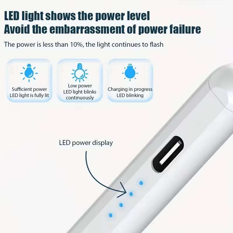 Universal stylus pen for iOS/Android/Windows with palm rejection and tilt sensitivity