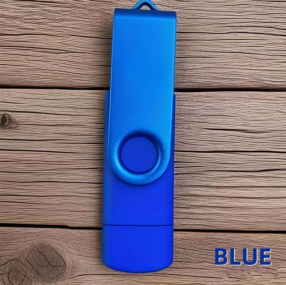 High-Speed Dual Interface USB Flash Drive 128 GB Dual Type-C Thumb Drive  OTG Flash Drive