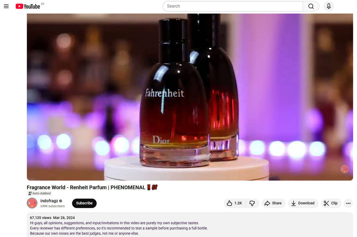 Renheit Eau De Parfum  By Fragrance World - The Gentlemans Signature Scent