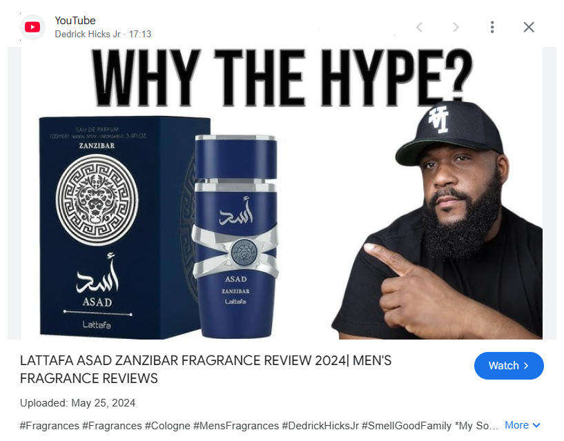 ASAD Zanzibar by Lattafa - Eau de Parfum for Men (New Release) 100ml