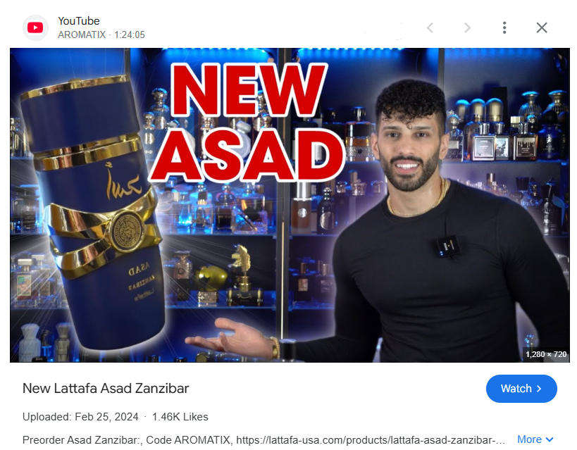 ASAD Zanzibar by Lattafa - Eau de Parfum for Men (New Release) 100ml