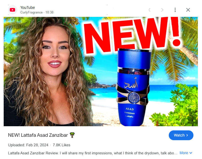 ASAD Zanzibar by Lattafa - Eau de Parfum for Men (New Release) 100ml