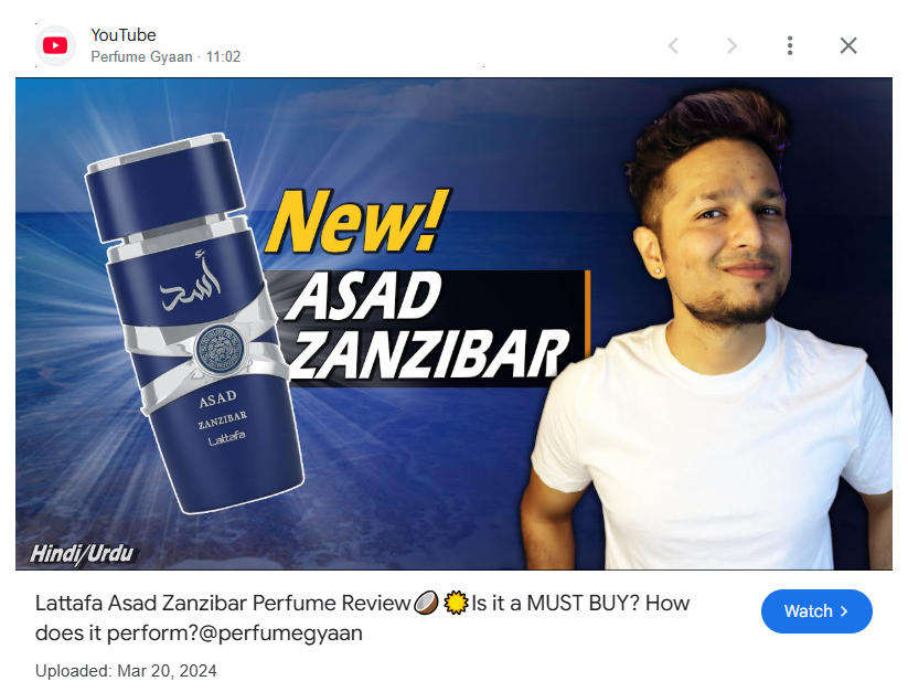 ASAD Zanzibar by Lattafa - Eau de Parfum for Men (New Release) 100ml