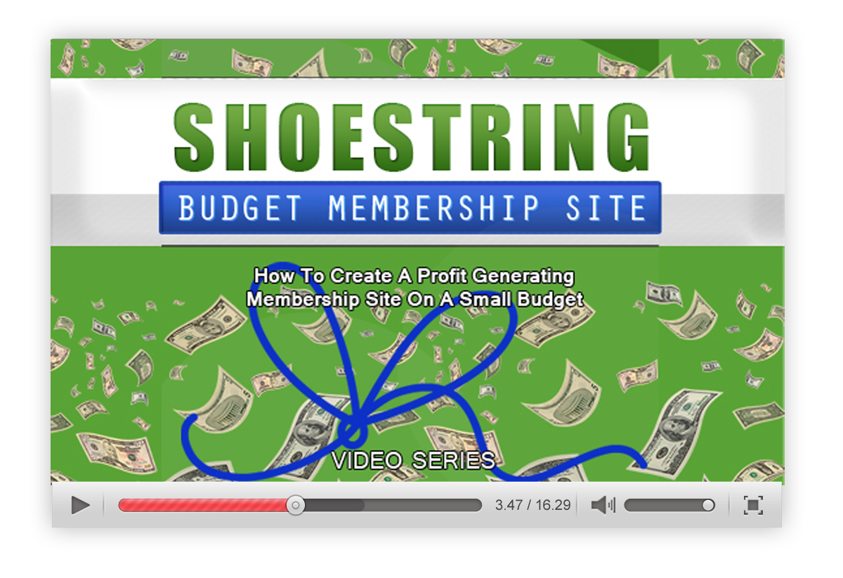 Shoestring Budget Membership Site Tutorial with Video and Audiobook Upgrade